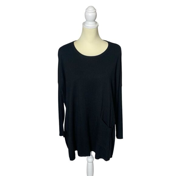 Altar'd State Black Knit Scoop Neck Sweater/Tunic Women's Size M/L - Picture 1 of 15